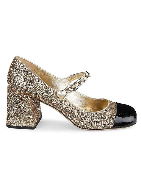 Shop Miu Miu 65MM Glitter Mary Jane Pumps 